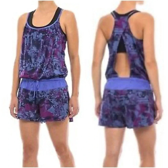 The North Face Runagade Open Back Onesie - Blue/Purple - Size Medium -‎ EUC - Picture 1 of 16
